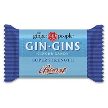 The Ginger People Gin Gins BOOST Ultra Strength Ginger Candy, 1.1-Ounce Boxes (Pack of 24)