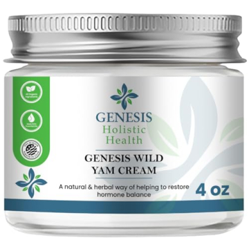 Genesis Wild Yam Cream for Hormonal Support – Natural Relief for Menopause & Perimenopause Symptom...