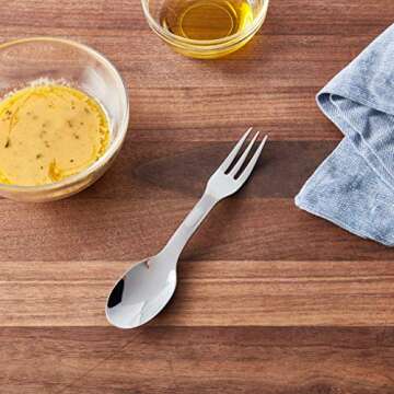 Mercer Culinary - M33920 Mercer Culinary Tasting spoon/fork, 6-5/8", Silver