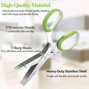 5-Blade Herb Scissors for Effortless Cooking