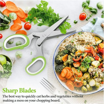 5-Blade Herb Scissors for Effortless Cooking