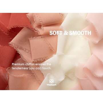 Vitalizart Silk Ribbon Fringe for Elegant Crafting and Gifting