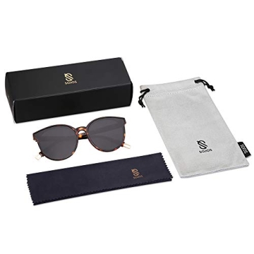 SOJOS Vintage Round Sunglasses - Oversized Style