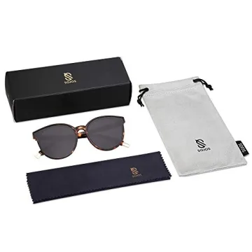 SOJOS Vintage Round Sunglasses - Oversized Style