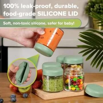 Haakaa Reusable Baby Food Storage Jars – 6pc Set