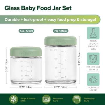 Haakaa Reusable Baby Food Storage Jars – 6pc Set
