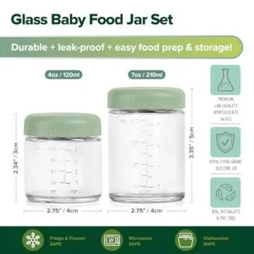 Haakaa Reusable Baby Food Storage Jars – 6pc Set