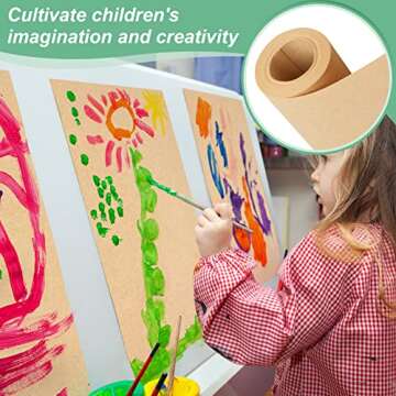 15"×400" Brown Paper Roll, Brown Wrapping Paper, Craft Paper, Wrapping Paper, Packing Paper for Moving, Packing, Gift Wrapping, Wall Art, Table Runner, Floor Covering