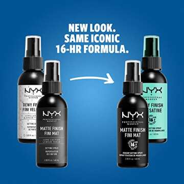 NYX PROFESSIONAL MAKEUP Makeup Setting Spray - Matte + Dewy Finish ( Pack Of 2), Vegan Formula (Pack...