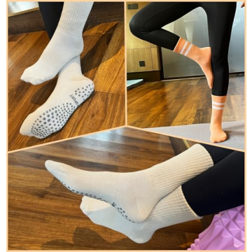 Babipany Women's Grippy Pilates Socks for Yoga or Barre