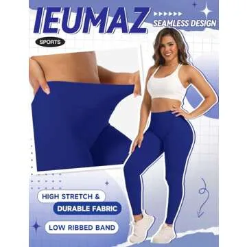 Ieumaz Scrunch Butt Lifting Leggings for Women Impact Gym Seamless Workout Leggings Mid Low Waist Tu...