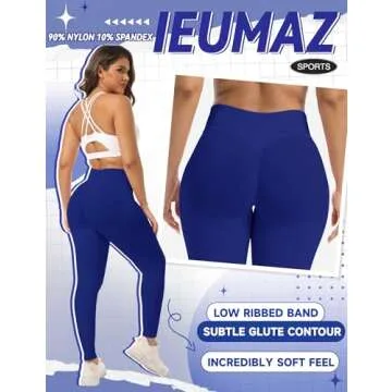 Ieumaz Women's Seamless Scrunch Butt Lifting Gym Leggings