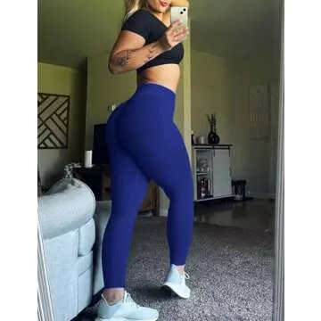 Ieumaz Women's Seamless Scrunch Butt Lifting Gym Leggings