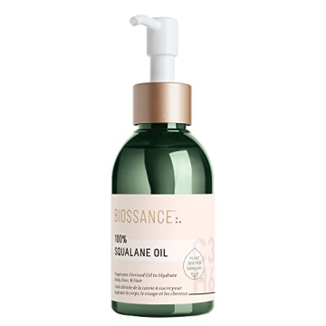 BIOSSANCE 100% Squalane Oil - Sustainable Vegan Moisturizer for Skin & Hair - 3.3 oz
