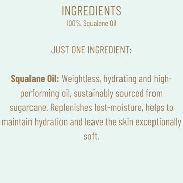 Biossance 100% Squalane Oil - Vegan Hydrating Face & Body Oil
