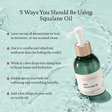 Biossance 100% Squalane Oil - Vegan Hydrating Face & Body Oil