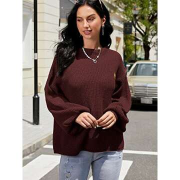 Stylish ZAFUL Women Crewneck Sweater for Fall Winter