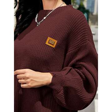 Stylish ZAFUL Women Crewneck Sweater for Fall Winter
