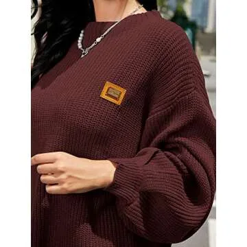 Stylish ZAFUL Women Crewneck Sweater for Fall Winter