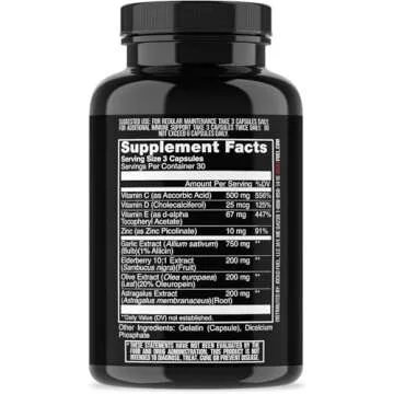 Jocko Fuel Cold War - Immune Support Supplement with Elderberry, Zinc & Vitamin C - 90 Capsules