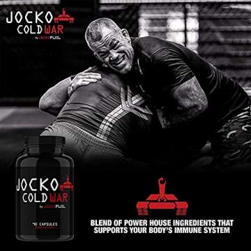 Jocko Fuel Immune Support Supplement - Elderberry with Zinc & Vitamin C for Adults - Immune Defense with Vitamin C, D3, Superfoods, Herbs, & Minerals (90 Capsules)