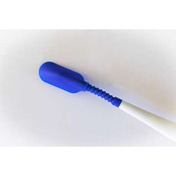 Mouth-Mate Large Oval Oral Hygiene and Tooth Brushing Aid with Unique Bendable Handle and Soft Tip to Improve Comfort, 5 Pack