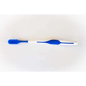 Mouth-Mate Large Oval Oral Hygiene and Tooth Brushing Aid with Unique Bendable Handle and Soft Tip to Improve Comfort, 5 Pack