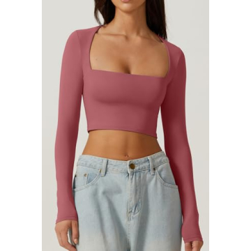 Stylish QINSEN Square Neck Crop Top for Women