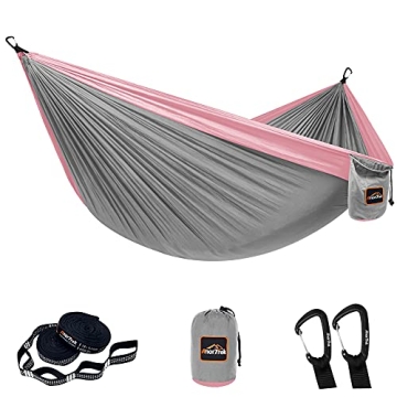 AnorTrek Lightweight Portable Camping Hammock with Tree Straps