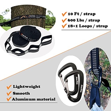 AnorTrek Lightweight Portable Camping Hammock with Tree Straps