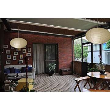 2Pack White Oval Paper lanterns 16”, Chinese Japanese paper lantern lights Paper Lamp shade for Home Decor Wedding Birthday party decorations(White-16inch-2PCS)