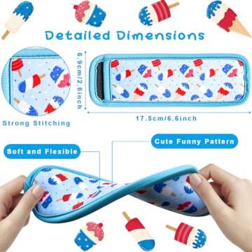 Amintiri Popsicle Holder for Kids, 6 Pieces Ice Pop Neoprene Insulator Sleeves, Freeze Pops Neoprene...