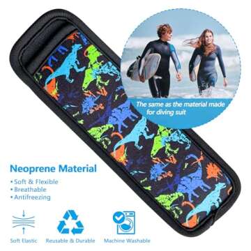 Amintiri Popsicle Holder for Kids, 6 Pieces Ice Pop Neoprene Insulator Sleeves, Freeze Pops Neoprene Sleeves, Cute Ice Sleeves Holder, Reusable Washable Ice Popsicle Sleeves for Boys Girls