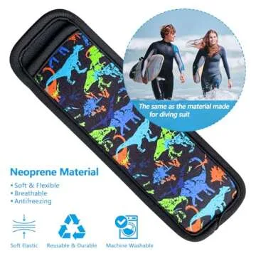 Amintiri Popsicle Holder for Kids, 6 Pieces Ice Pop Neoprene Insulator Sleeves, Freeze Pops Neoprene Sleeves, Cute Ice Sleeves Holder, Reusable Washable Ice Popsicle Sleeves for Boys Girls