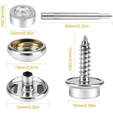 CENOZ Canvas Snap Kit 150 PCS Marine Grade Stainless Steel
