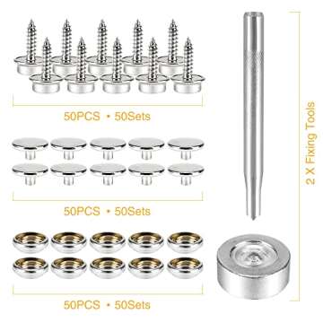 CENOZ Canvas Snap Kit 150 PCS Marine Grade Stainless Steel