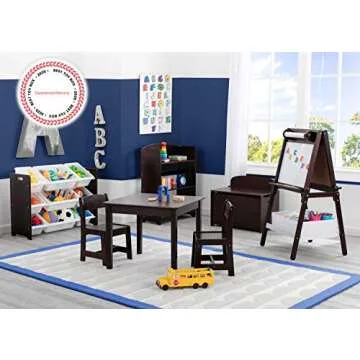 Delta Children MySize Deluxe Toy Box, Dark Chocolate