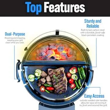 SnS Grills Drip 'n Roast Pan for 22-Inch Kettle Grills
