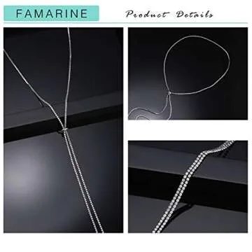 FAMARINE Adjustable Y Necklace for Versatile and Stylish Fashion