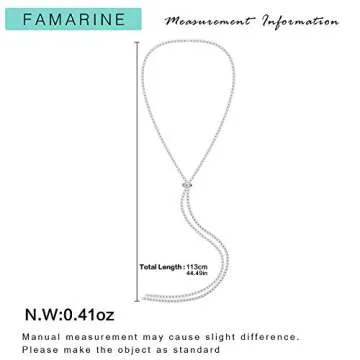 FAMARINE Adjustable Y Necklace for Versatile and Stylish Fashion