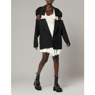 Maison Blanche All Gender Cut-Through Jacket in Black