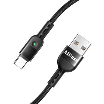 AICase Retractable USB Type C Cable for Car & Charging