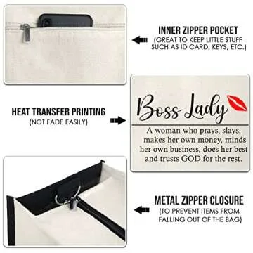 OASSIE Boss Lady Tote Bag - Stylish Gift for Women