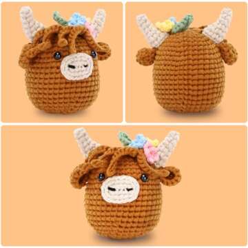 Highland Cow Crochet Kit: Complete Amigurumi Starter Package for All Ages