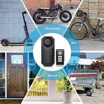 WSDCAM Bike Alarm with Remote 2 Pack, 113dB Wireless Anti-Theft Vibration Motorcycle Bicycle Alarm Vehicle Security Alarm System (Black)