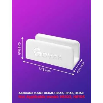 Govee RGBIC Neon Rope Light Mounting Brackets H1000, RGBIC Rope Light Clips, WiFi Neon Lights Holder...