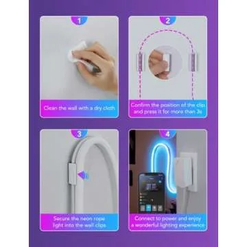 Govee RGBIC Neon Rope Light Mounting Brackets 20pcs