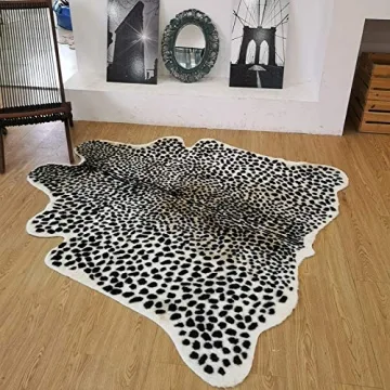 Stunning Faux Leopard Hide Rug for Home or Office