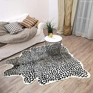 Stunning Faux Leopard Hide Rug for Home or Office