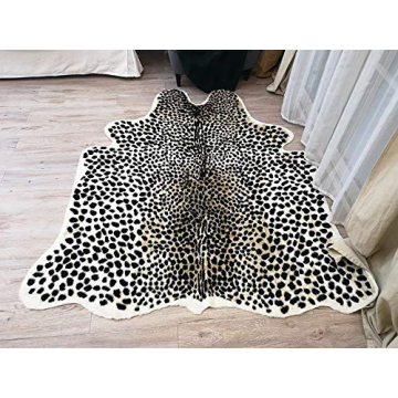 Stunning Faux Leopard Hide Rug for Home or Office